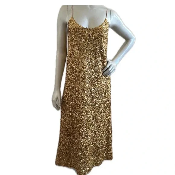 zara sequin slip dress ZARA NWT WOMAN SS24 SEQUIN SLIP DRESS ZW COLLECTION